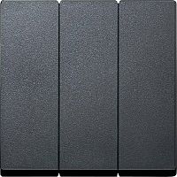 Лицевая панель Schneider Electric Merten System M для 3-кл. выключателя антрацит картинка